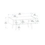 Hanah Home Mesa de Centro Line - Light Walnut
